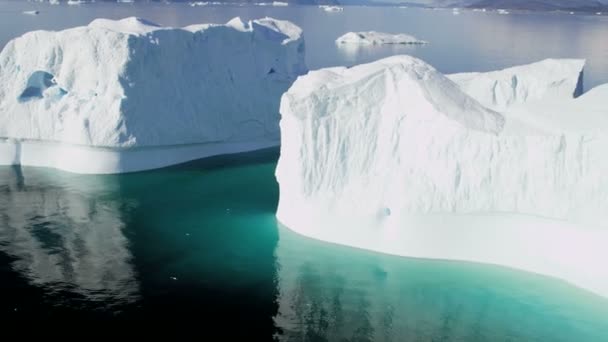 Glaciers Frozen Mass Disko Bay Greenland — Stock Video