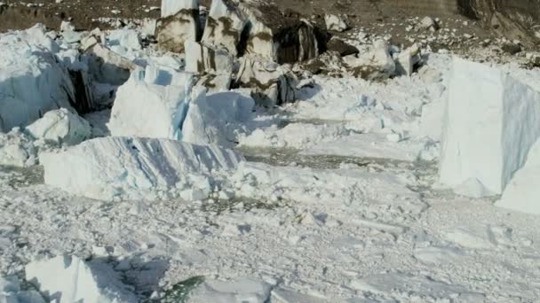 Glaciar Eqi Groenlandia Hielo de fusión — Vídeos de Stock