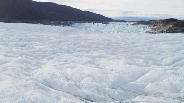 Glaciar Ártico de masa de hielo congelado Groenlandia — Vídeos de Stock