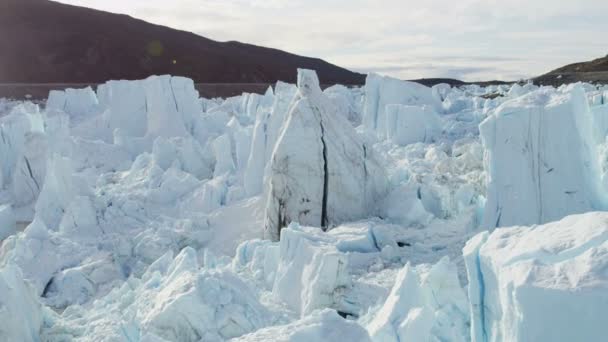 Glacier Eqi Groenland Fonte de la calotte polaire — Video