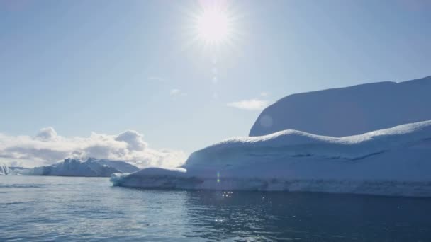 Eisberge Disco Bay Grönland — Stockvideo