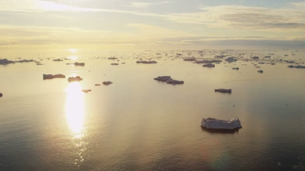 Buzullar Dondurulmuş Kitle Grönland — Stok video