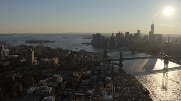 WTC Liberty Island Brooklyn Bridge — Vídeo de stock