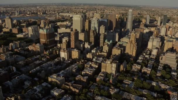 Edificios del distrito de Brooklyn en Nueva York — Vídeo de stock