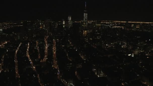 Gratte-ciel lumineux Financial District New York — Video