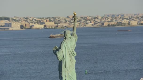 Нью-Йоркская статуя свободы — стоковое видео