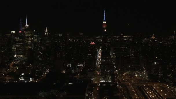 Illuminated Chrysler Building New York — Stock Video
