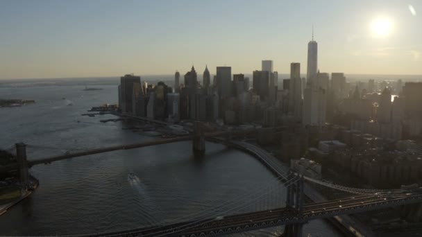 Manhattan Brooklyn Bridge Nueva York — Vídeos de Stock
