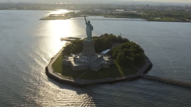 New York Manhattan Özgürlük Heykeli — Stok video