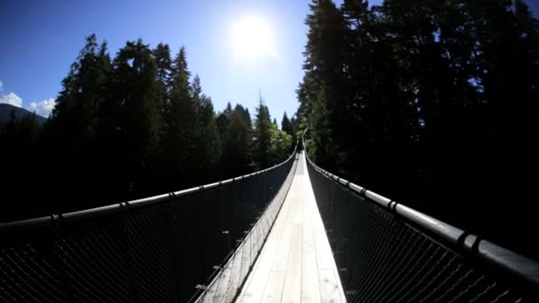 Capilano ανασταλεί Καναδά διάβαση πεζών — Αρχείο Βίντεο