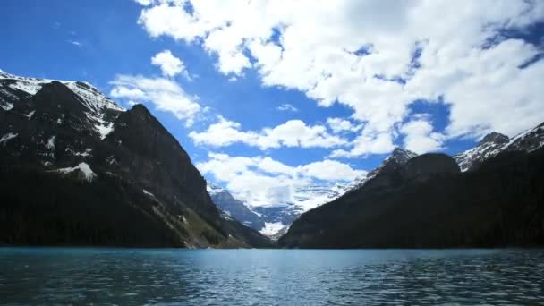 Glacial Valley Blue Water Mountains — Stock Video