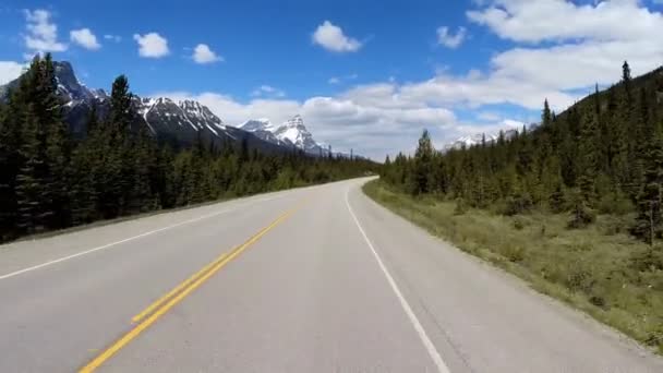 Wycieczka drogowa na autostradzie 93 Canada Parkway — Wideo stockowe