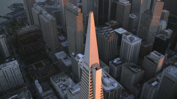 Sunset View City skyskrapor San Francisco — Stockvideo