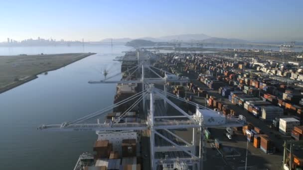 Muelles Oakland Port San Francisco — Vídeo de stock