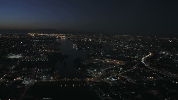 Vista iluminada da paisagem urbana de São Francisco — Vídeo de Stock