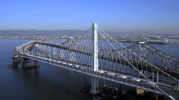 New Bay Suspension Bridge San Francisco — Stock Video