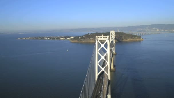 奥克兰湾大桥金银岛旧金山 — 图库视频影像