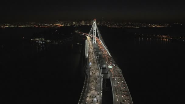 Nya Oakland Bay Bridge San Francisco — Stockvideo