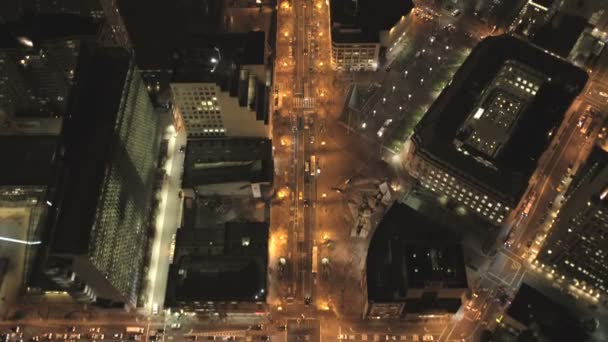 Освещенная крыша Небоскрёбы Сан-Франциско — стоковое видео