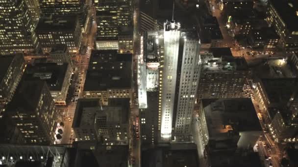 Upplysta tak skyskrapor San Francisco — Stockvideo