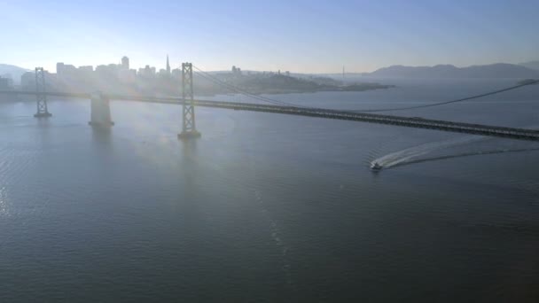 Oakland bay hängebrücke san francisco — Stockvideo