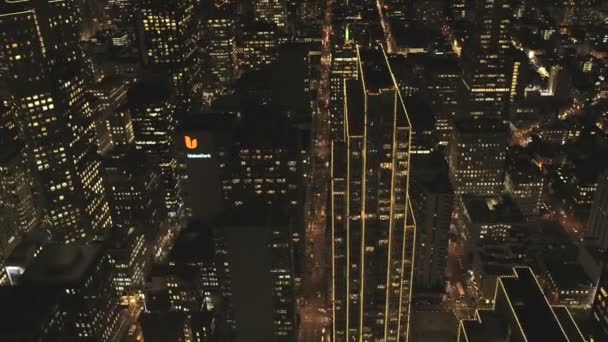 Tráfico urbano iluminado San Francisco — Vídeo de stock