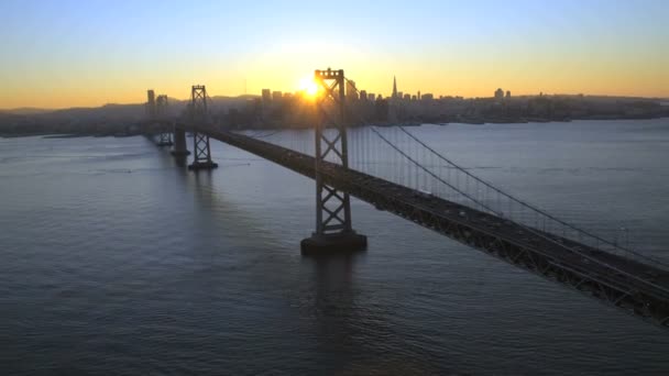 Puente de la bahía de Oakland San Francisco — Vídeos de Stock