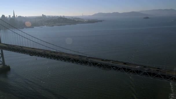 Puente de la bahía de Oakland San Francisco — Vídeo de stock