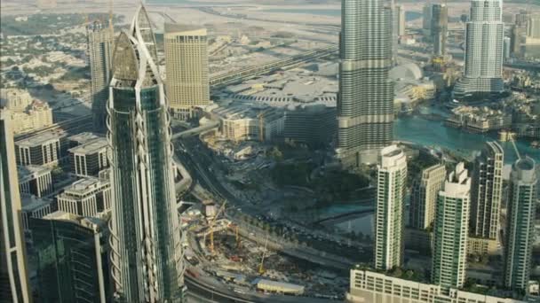 Aerial Dubai city skyskrapor — Stockvideo