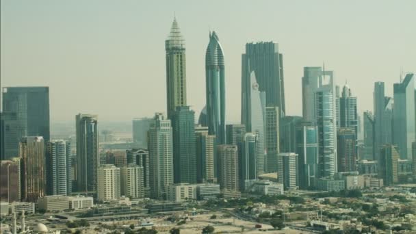 Aerea Dubai città Skyline — Video Stock