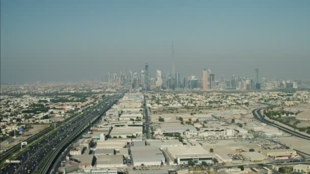 Air Dubai City Skyline — Stok Video