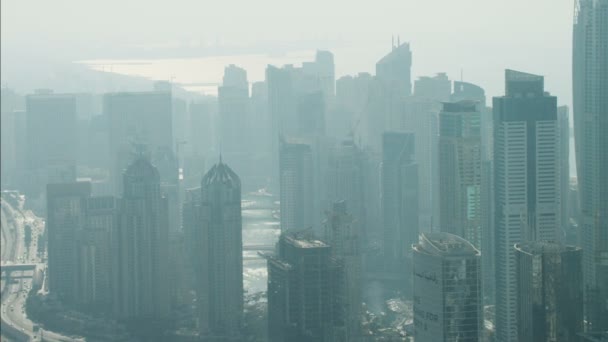 Lotnicze Dubai Apartament drapacze chmur — Wideo stockowe