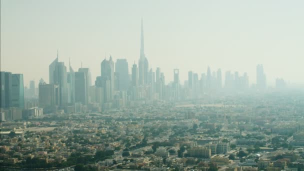Panoramę miasta Dubaj anteny — Wideo stockowe