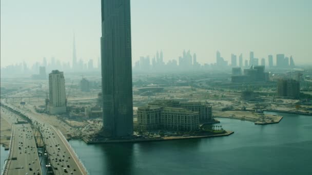 Cidade aérea de Dubai Skyline — Vídeo de Stock
