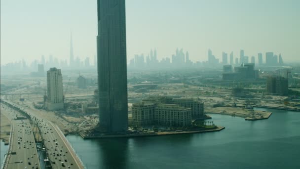 Antenne Dubai City Skyline — Stockvideo