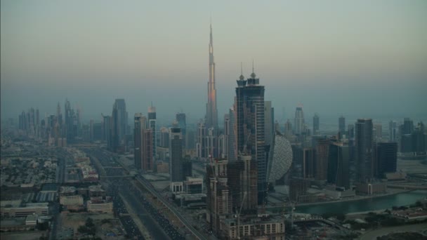 Crépuscule aérien de Dubaï — Video