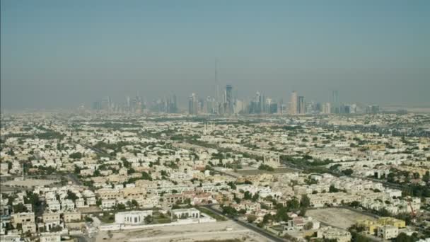 Cidade aérea de Dubai Skyline — Vídeo de Stock