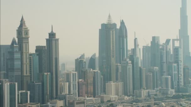 Антена Дубаї Сіті горизонт — стокове відео