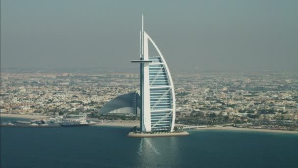 Dubai Burj al Arab 7 csillagos hotel — Stock videók