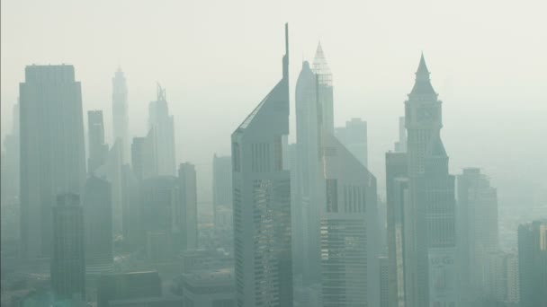 Dubaři věže městské emiráty — Stock video