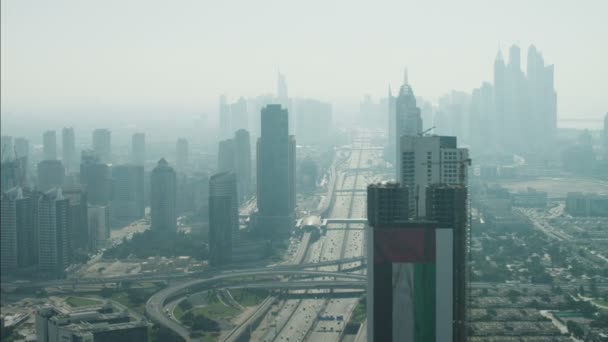 Dubai Skyscrapers Sheikh Zayed Road — Stock Video