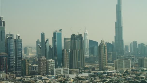 Aerial Dubai city Skyline — Stock Video