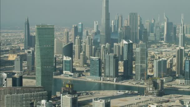 Dubai City Business Bay centrum miasta — Wideo stockowe