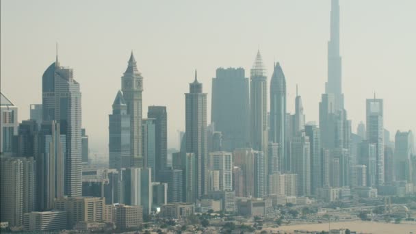 Panoramę miasta Dubaj anteny — Wideo stockowe