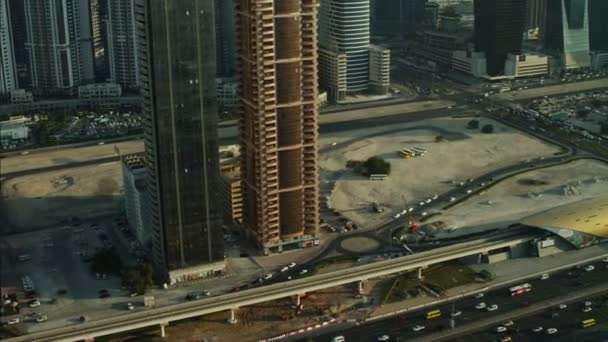 Πόλη του Ντουμπάι στον ορίζοντα ουρανοξύστες — Αρχείο Βίντεο