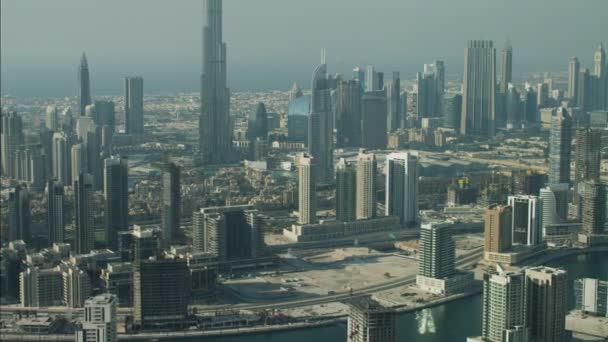 Panoramę miasta Dubaj anteny — Wideo stockowe