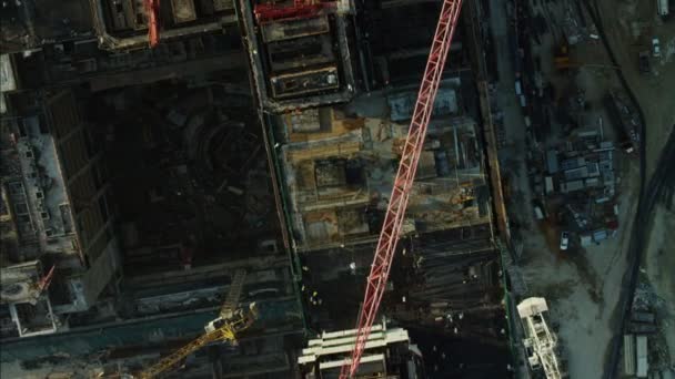 Dubai construcción de grúas Sky Tower — Vídeos de Stock