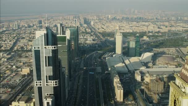 Dubai City Sheikh Zayed Road — Stock Video