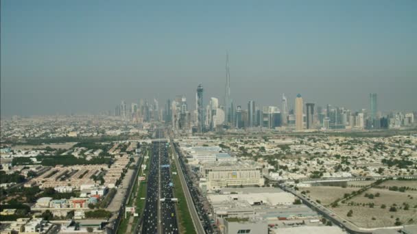 Antenn Dubai City Skyline — Stockvideo