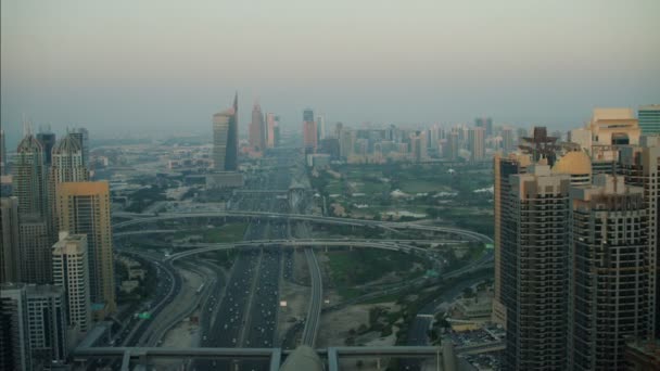 Dubai Sheikh Zayed Road Intersection — Stock Video